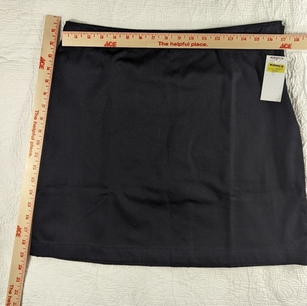 Lands' End Black Uniform Skort Side Zip Girls Size 14+ Top Of‎ Knee NWT - Picture 6 of 13